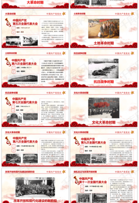 97年光輝的歷程中國共產黨黨史PPT模板